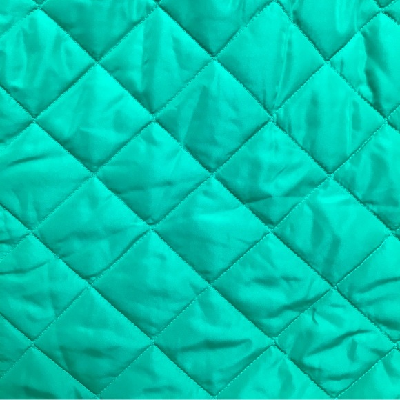 Crown & Ivy Kelly Green and Navy Quilted Jacket, EUC, M - Picture 14 of 15